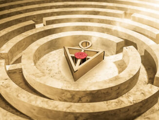 Labyrinth mit Rosenzeichen