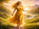 Frau bringt Licht in die Welt