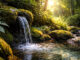 Wasserquelle im Morgenlicht