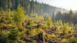 Wälder in Europa frischer, junger und alter Wald