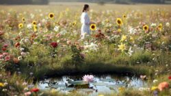 Naturkosmetik Vorteile Nachteileweite Sommerwiese mit-verschiedenen Blumenarten