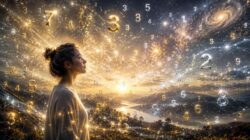 Zahl 2 - Sternenhimmel und digitale Zahlen Ströme