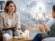 Therapiegespräch mit spirituellen Symbolen
