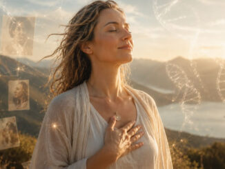 Meditative Moment in Golden Light