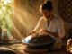 Sonnenlicht und Ruhe im Raum mit einem Handpan